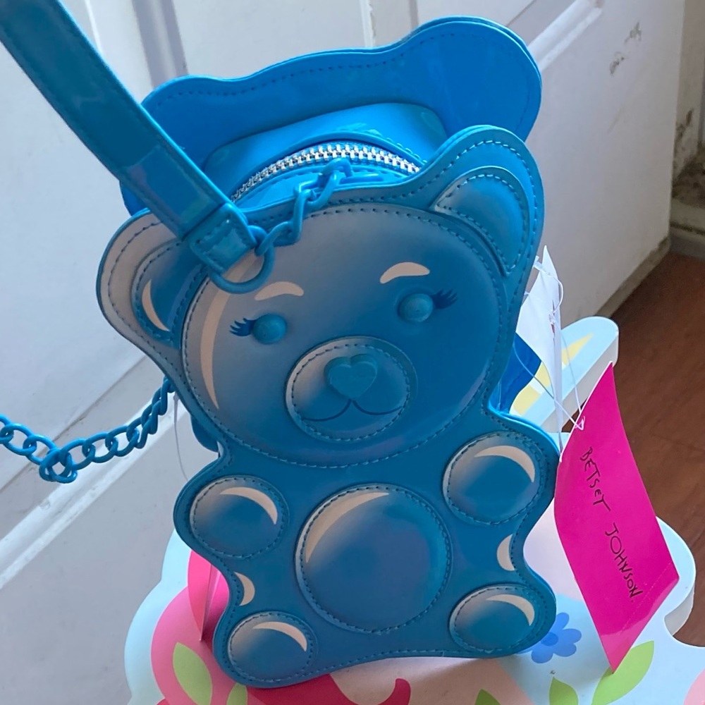 Betsey Johnson Blue Bear Crossbody Bag